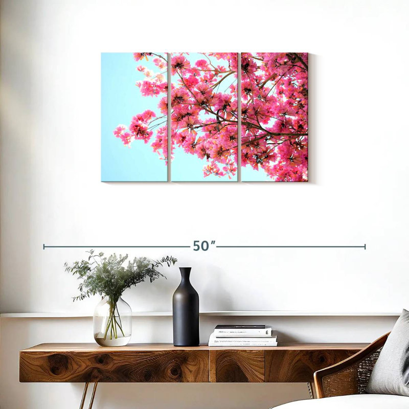 Harnek Pink Floral Branch, 20" H x 33" W