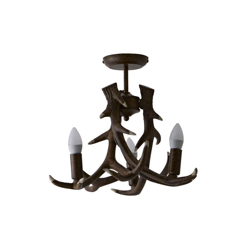 Omarion Semi Flush Mount, No Bulb