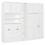 Lit simple escamotable avec armoire, garde-robe, tablettes à DEL à 5 niveaux et rangement supérieur pour petits espaces (matelas non inclus)-1231201673