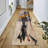 Elegant Soft Non-Woven Printed Rug with Intricate Floral Pattern in Subtle Earth Tones Perfect for Enhancing Your Living Room or Bedroom Decor-126452323