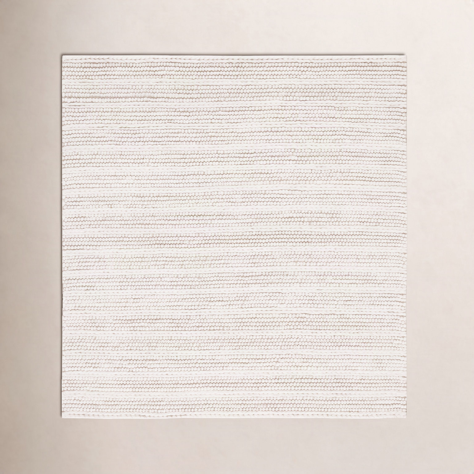 Sestina Ivory Handmade Flatweave Rug, Square 8'