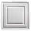 Genesis 2ft x 2ft White Icon Relief Ceiling Tiles - Easy Drop-in Installation – Waterproof, Washable and Fire-Rated - High-Grade PVC to Prevent Breakage - Package of 12 Tiles