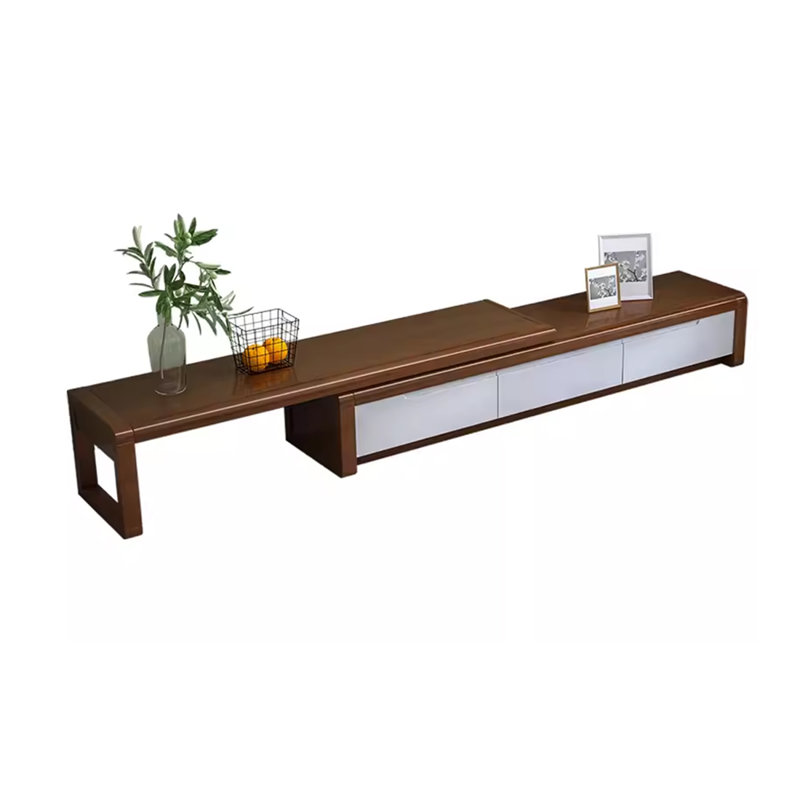 Crédence de rangement l 130 po Talika, Brun / blanc