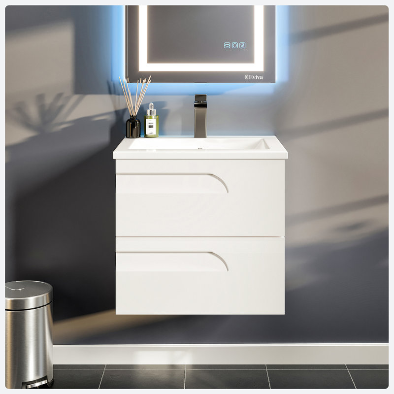 Meuble-lavabo simple 24 po avec comptoir Alberthe