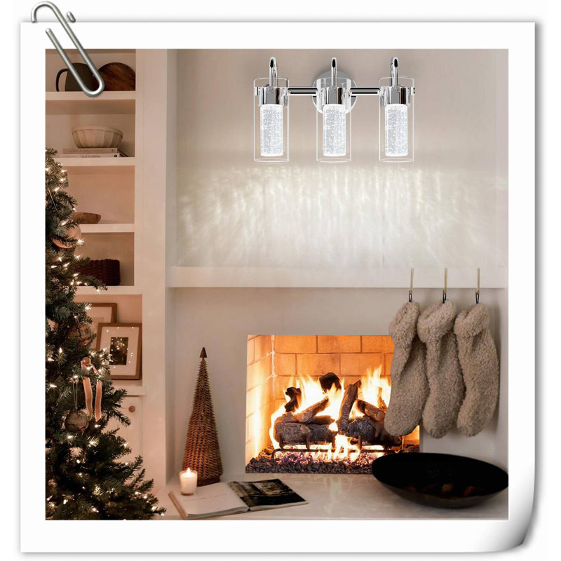 3 - Light LED Vanity Light, Silver