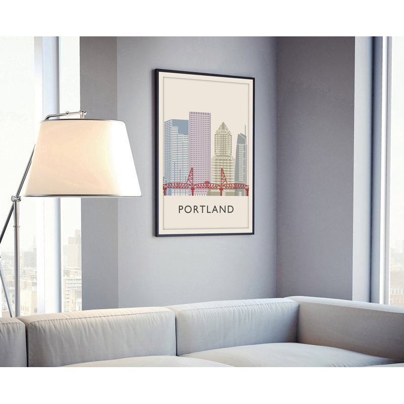 Illustration de Portland, villes américaines, impression sans cadre, affiche de l'État de l'Oregon