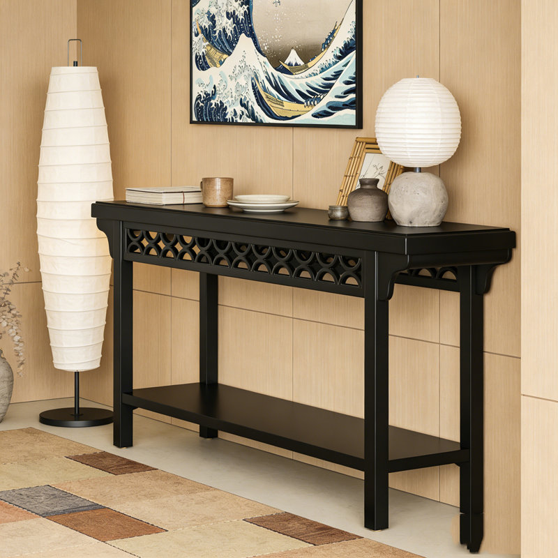 Table basse avec rangement Farmhouse, Noir