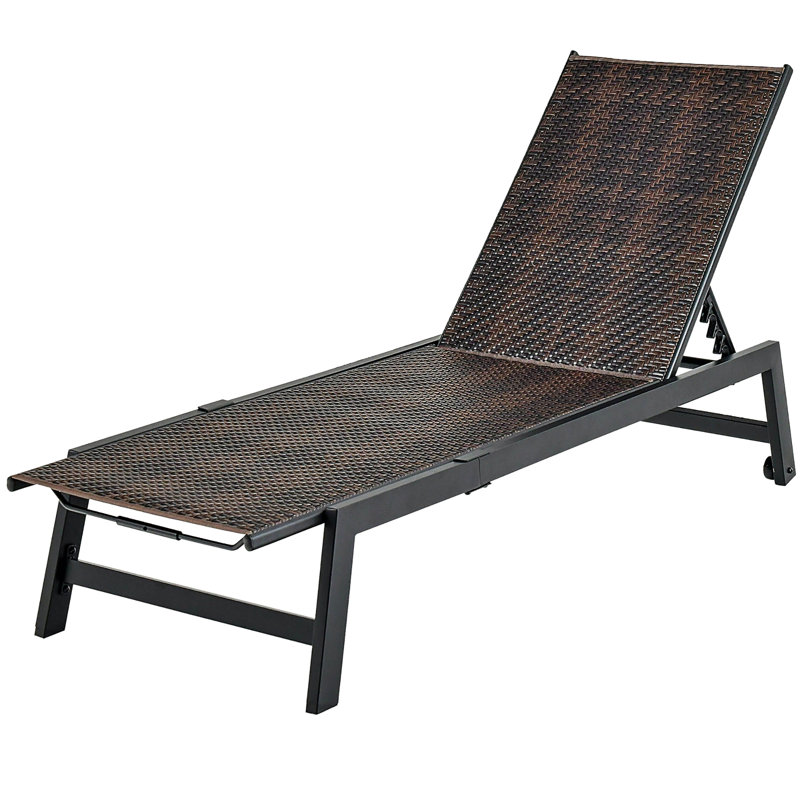 Chaise longue d'extérieur en métal Neilyn