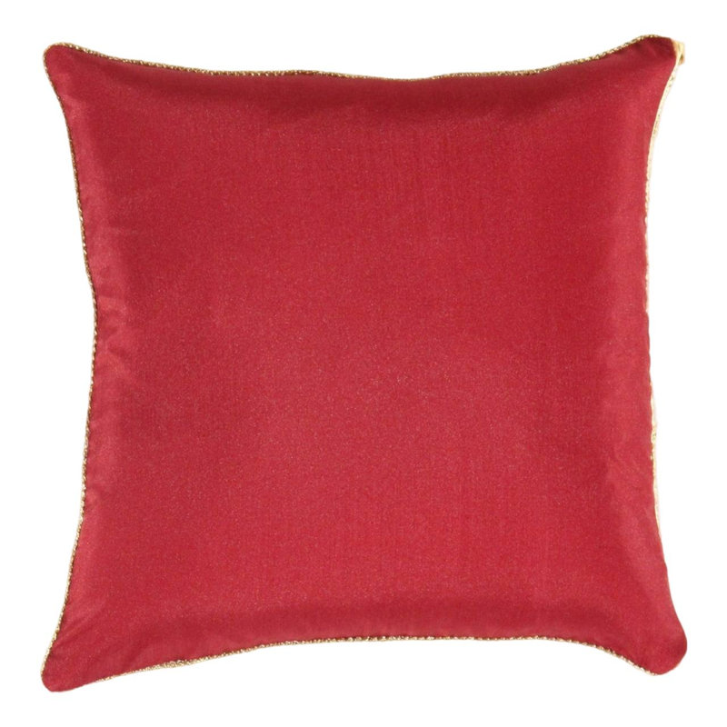 Square Pillow Cover & Insert, 20" H x 20" W, Red/Gold Oriental
