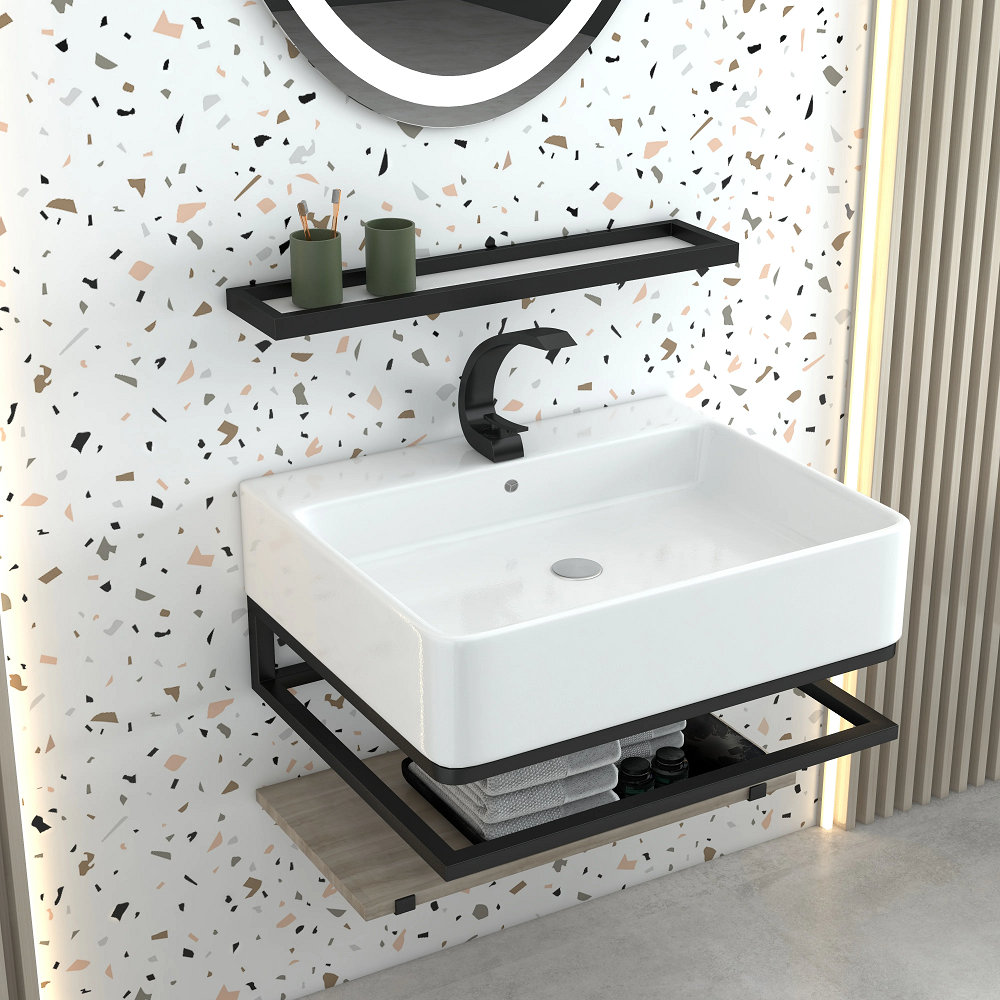 Ebern Designs Xaniyah 20.47 Modern Floating Bathroom Vanity with Single