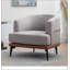Fauteuil demi-tonneau moderne avec accoudoirs rembourrés-290685204