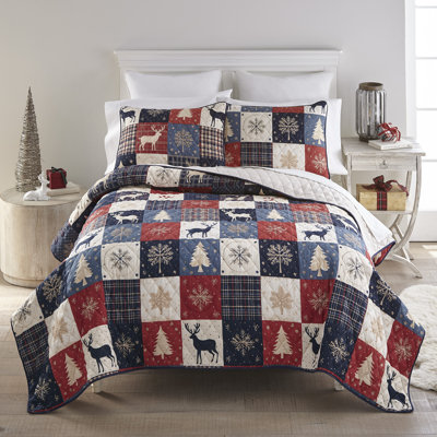 Your Lifestyle by Donna Sharp Noel Patch Holiday 2PC Twin Quilt Set