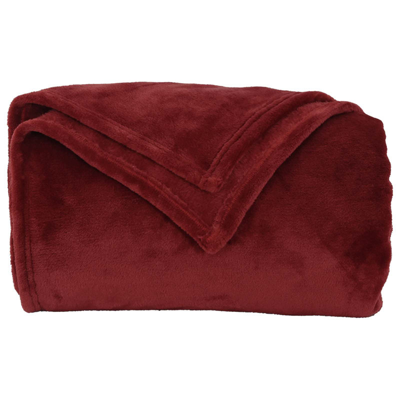 5-30 Throw Blanket, Bordeaux Red, 150cm x 130cm
