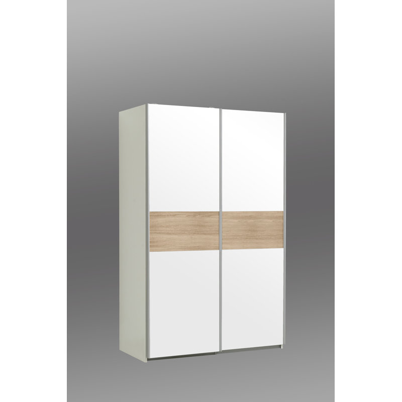 Armoire Bearman, Blanc / Beige