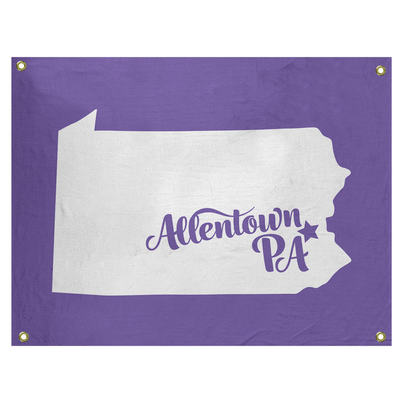 Tapisserie murale allentown pennsylvanie, H 26 po x l 36 po, Mauve