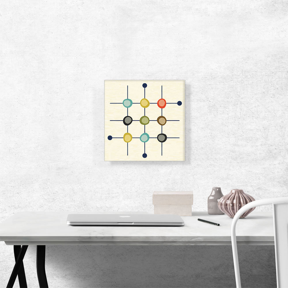 Mid-Century Modern Connect the Egg Yolks - Wrapped Canvas Painting Print ARTCANVAS 