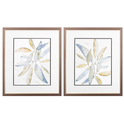 Set Of Two Lotta Latte Silver Framed Wall Art