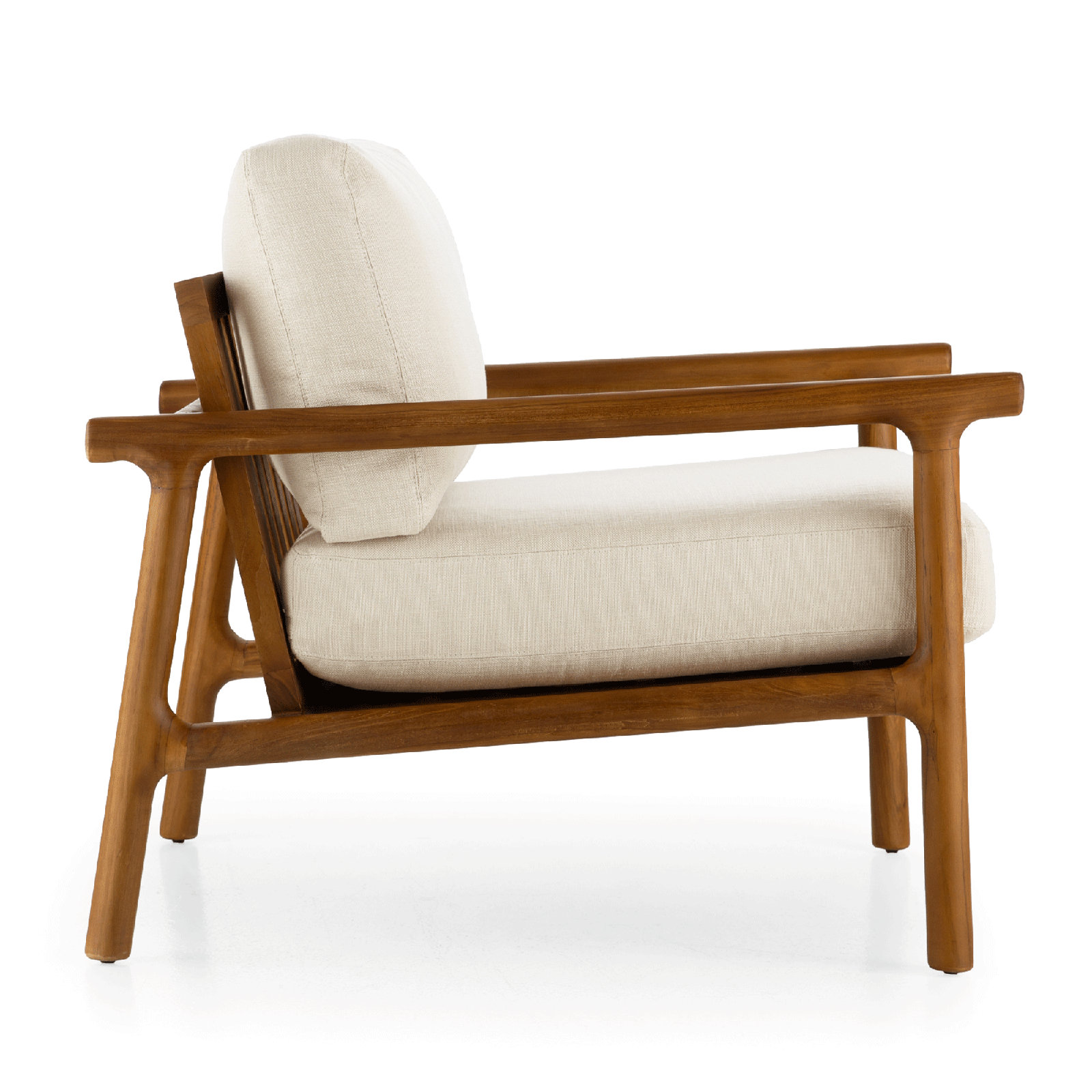 Cellire Upholstered Armchair, Cream Polyester