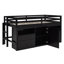 Twin Size Loft Bed With 4 Drawers, Underneath Cabinet And Shelves, Gray-428187002