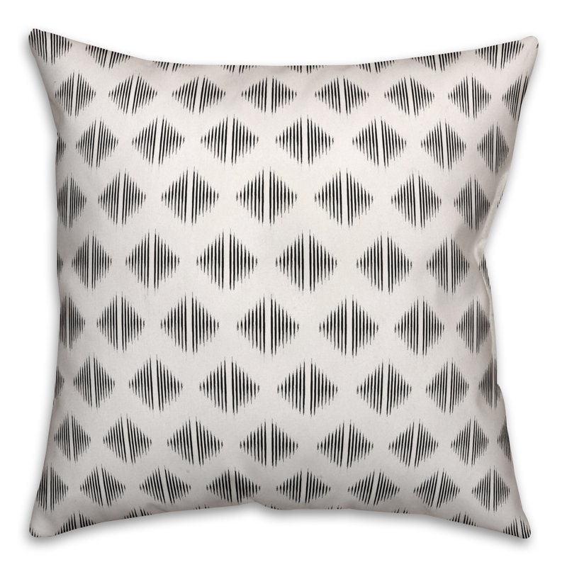 Housse de coussin abstrait revere, 18 po x 18 po, Blanc