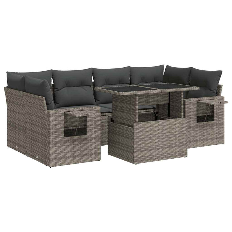 Ensemble de canapé de jardin Vidaxl gris, Gris