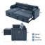 Canapé-lit modulaire en L de 92,5 po de large avec rangement en L-745535227