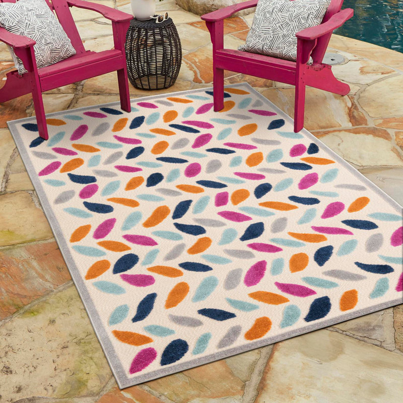 Tapis d'extérieur Rugs.com Oranjestad Aruba 1, Rectangle 4pi x 6 pi