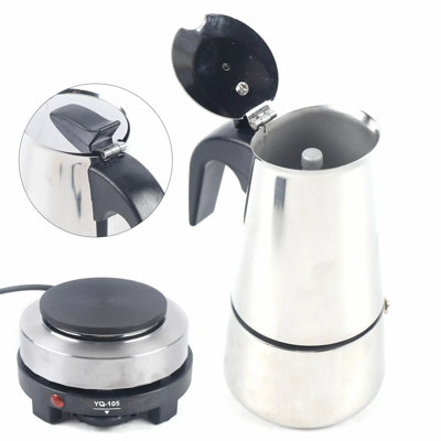Stainless Steel Stovetop Espresso Maker - Italian Moka Pot