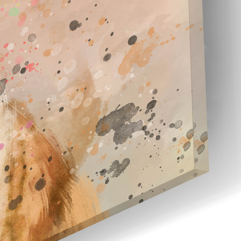 Art mural en verre épique «Flower Crown Mastiff» par Furbaby Affiliates, H 12 po x l 16 po x P 0,13 po