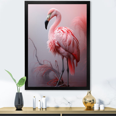 Laida, minimalisme, flamant rose, portrait