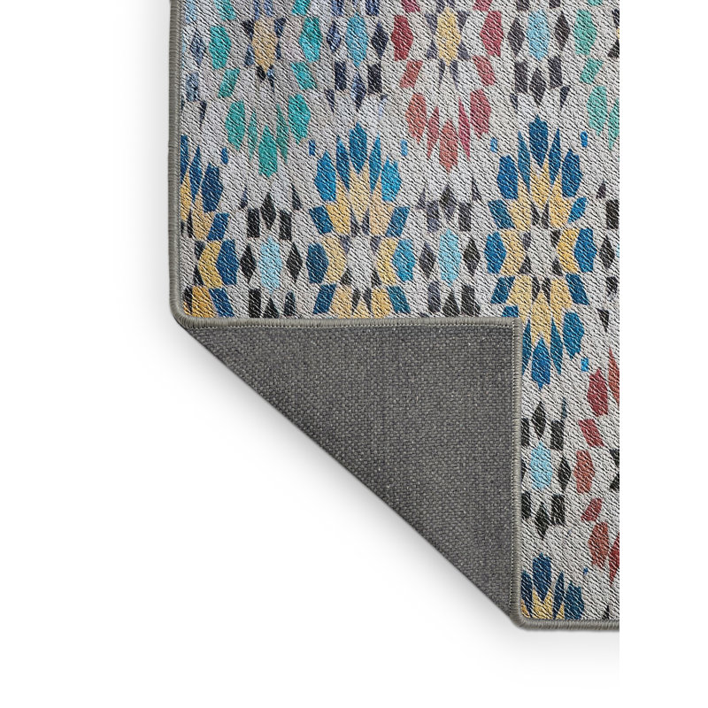 Tapis vert/brun/rouge tissé à la machine, Tapis de couloir 2 pi x 5 pi