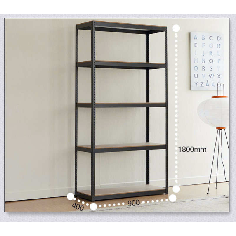 5 Tier Adjustable Garage Storage Shelving, Heavy Duty Metal Storage Utility Rack Shelf, Black, 70.8" H x 35.4" W x 15.7" D