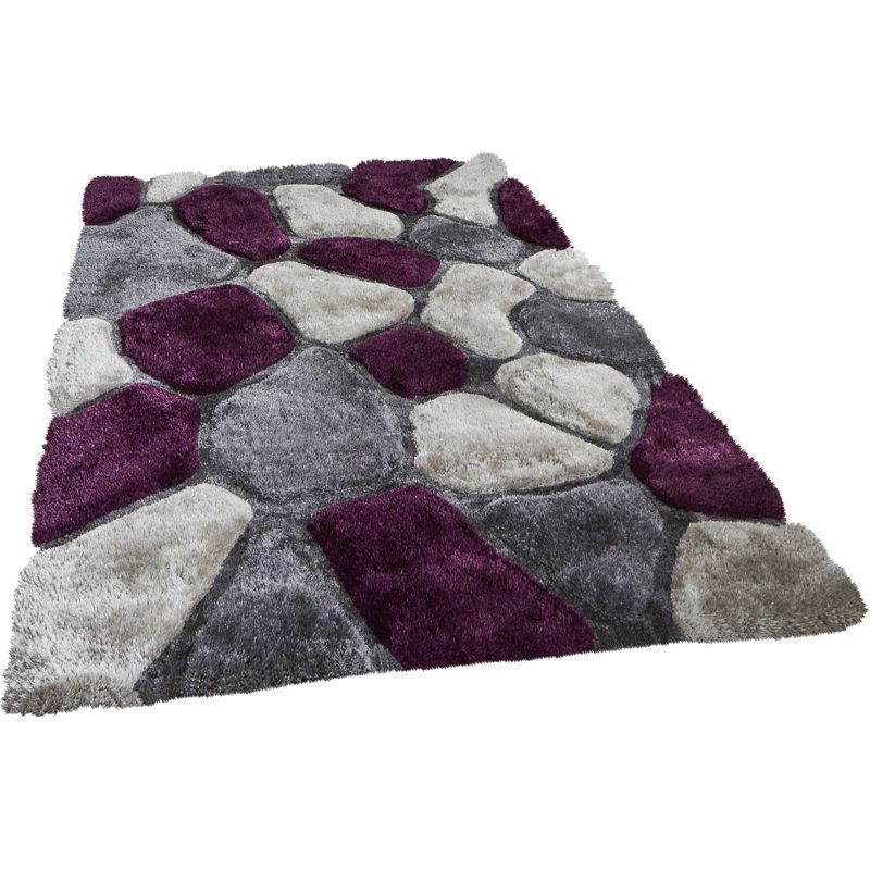 Drew Hand Tufted Grey/Purple Rug, Rectangle 150 x 230cm