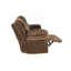 Fauteuil inclinable manuel en velours côtelé à mouvement manuel en chocolat