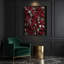 Art abstrait sur toile, formes abstraites rouges-1615023071