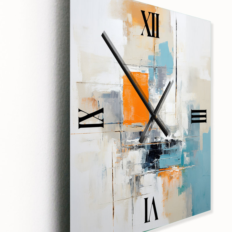 Adamstown - Horloge murale peinture abstraite, Très grand
