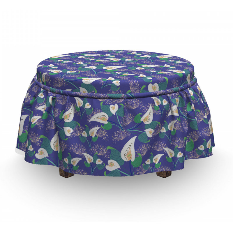 Housse pour repose-pieds à motif en relief peacock