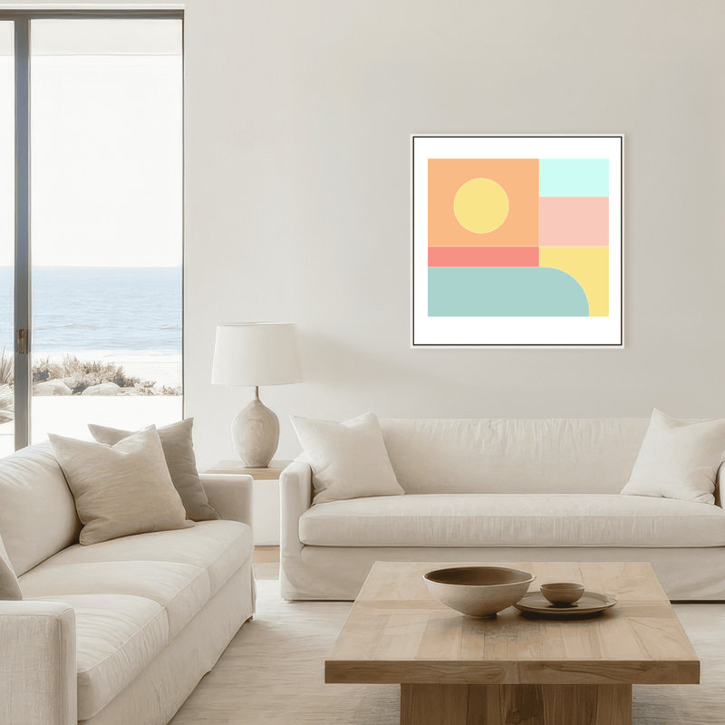 A Summer's Day Print by Stefanie Bales, Framed Canvas, 10" H x 10" W x 2.375" D, White