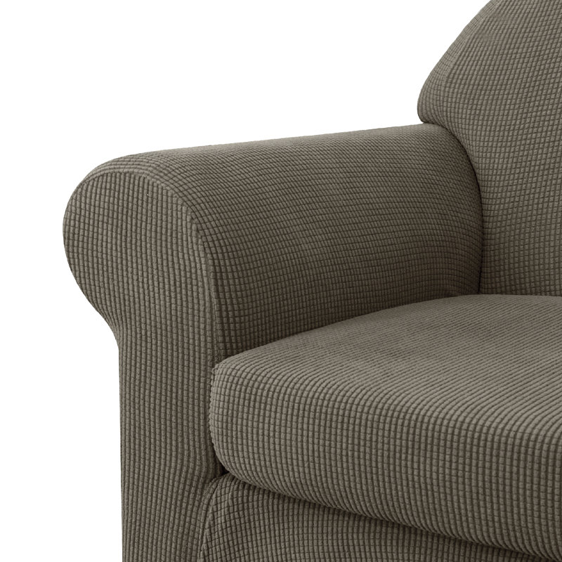 Pizarro Box Cushion Loveseat Slipcover, Olive Green