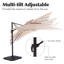 Parasol en porte-à-faux carré avec pivot et inclinaison 11 pi Pulk-979278537-1045046445