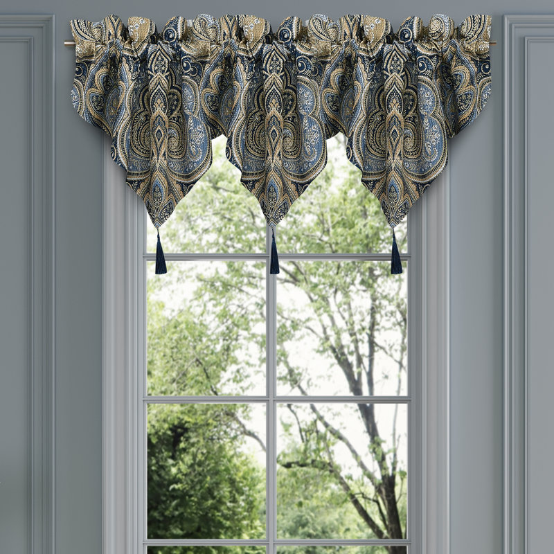 Messina Navy Window Ascot Valance