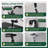 Adjustable 12" Rectangular High Pressure Dual Shower Head with 6-Spray Handheld Shower with Filter