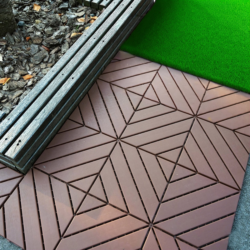 Carreaux de terrasse en plastique emboîtables, 44 paquets de tuiles de terrasse, 12 pouces x 12 pouces imperméables pour une utilisation toutes saisons, tuiles de terrasse pour piscine
