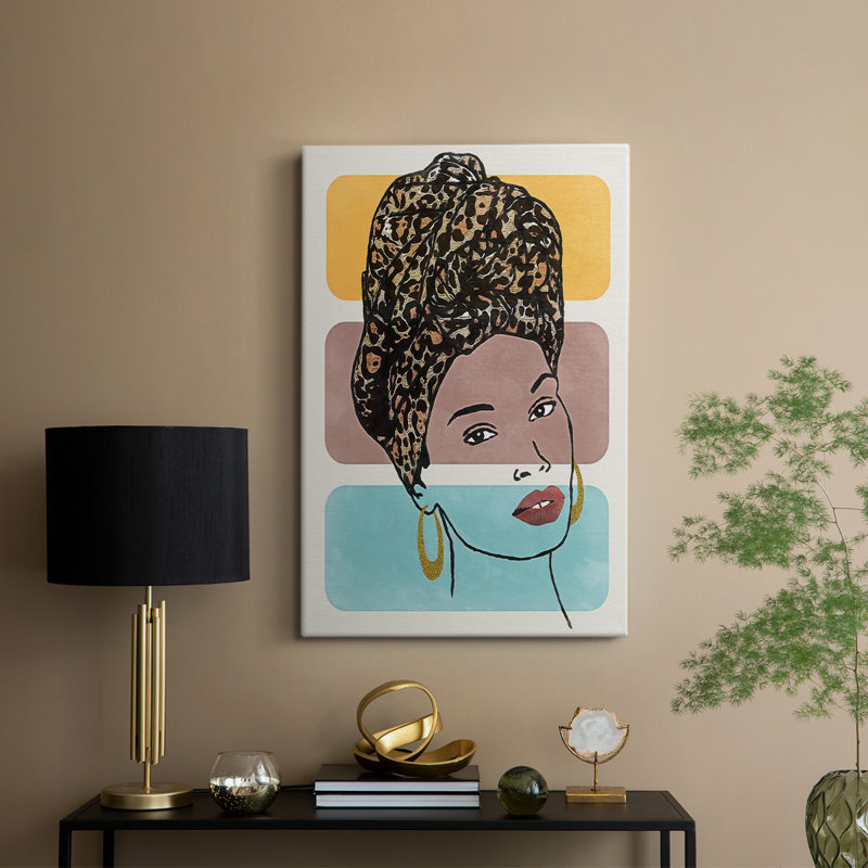Head Wrap I -Galery Enveloppé Cavas, H 36 po x l 24 po