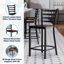 Tabouret de comptoir en métal Commercial-2060091540
