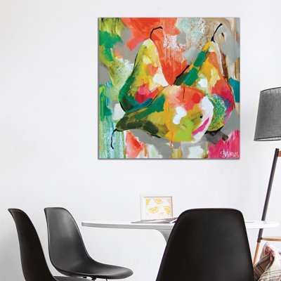 Sunlit Pears 1 Piece Wrapped Canvas Painting
