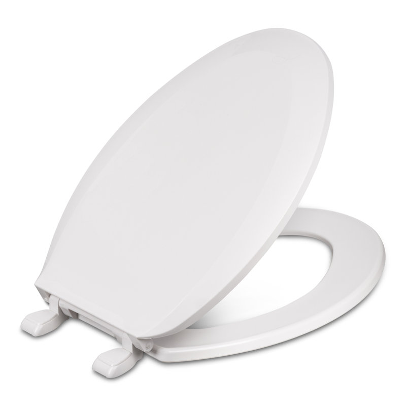 Siège de toilette allongé de poids léger, Blanc