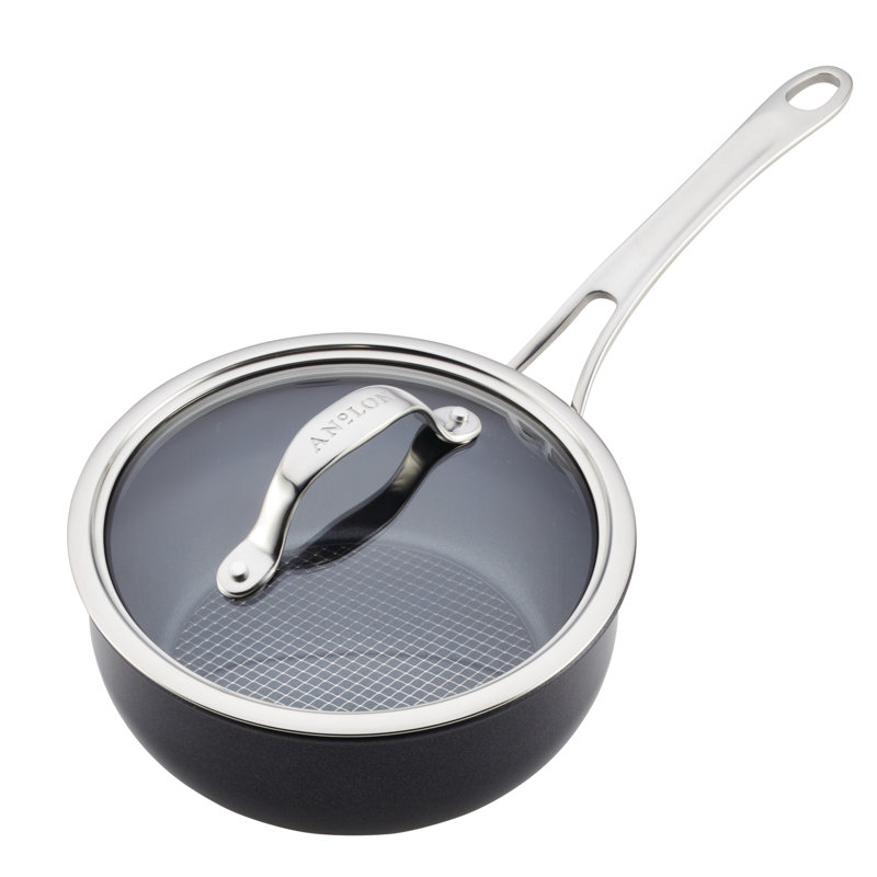 Anolon X Hybrid Nonstick Cookware Induction Pots And Pans Set, 6 Piece, Dark Gray
