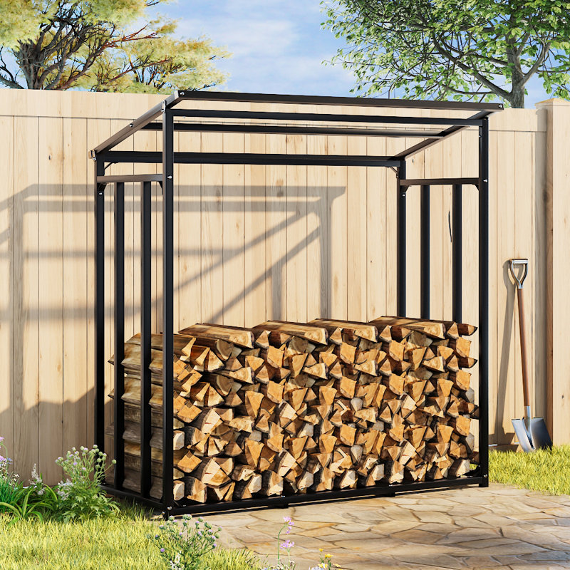 Brookens 185cm W x 70cm D Metal Log Store