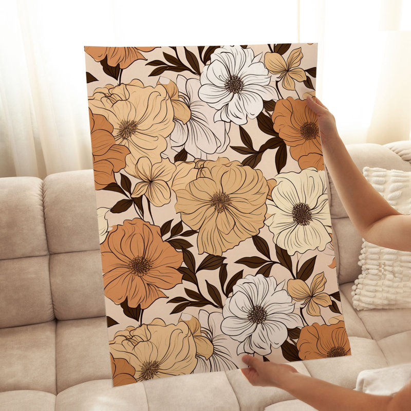 «Holiday Autumn Fall Flowers VI», reproduction d'art sans cadre, H 14 po x l 11 po